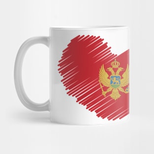 Montenegro Heart Flag Design Mug